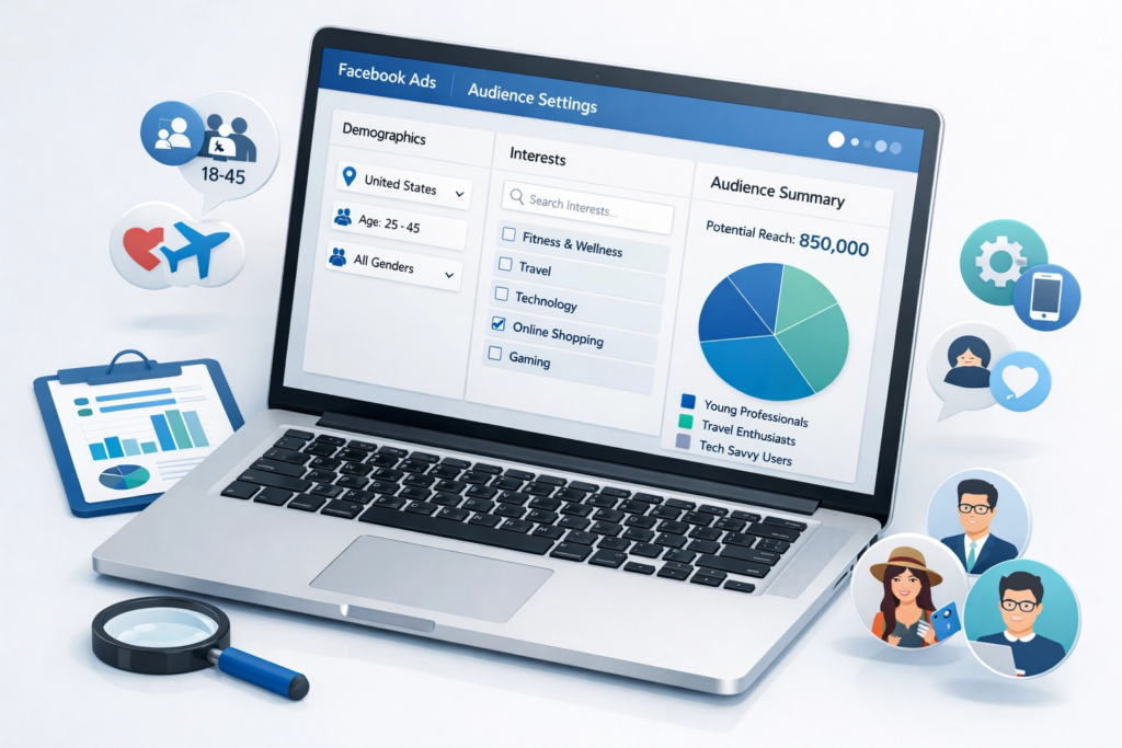 facebook reklam hedef kitle belirleme ve audience targeting örneği