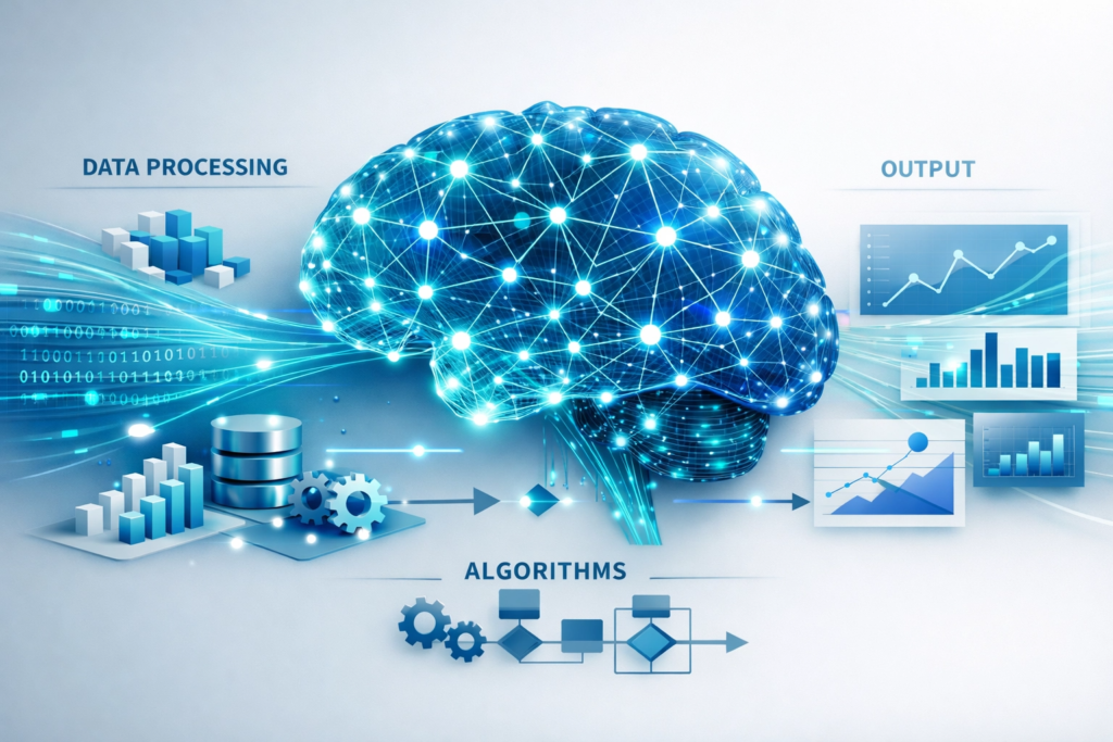 yapay zeka nasıl çalışır veri ve makine öğrenmesi sistemi