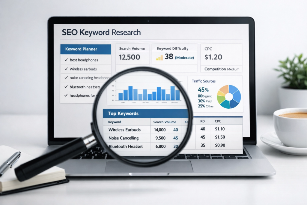anahtar kelime araştırması ve seo analiz süreci