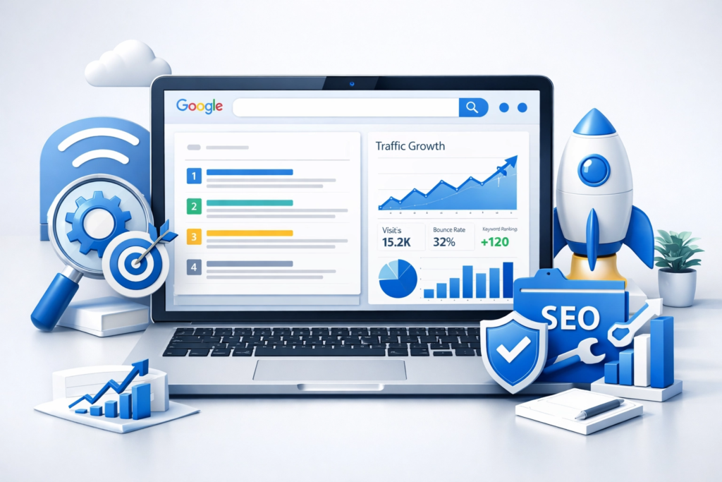 seo nasıl yapılır google sıralama ve trafik artışı örneği