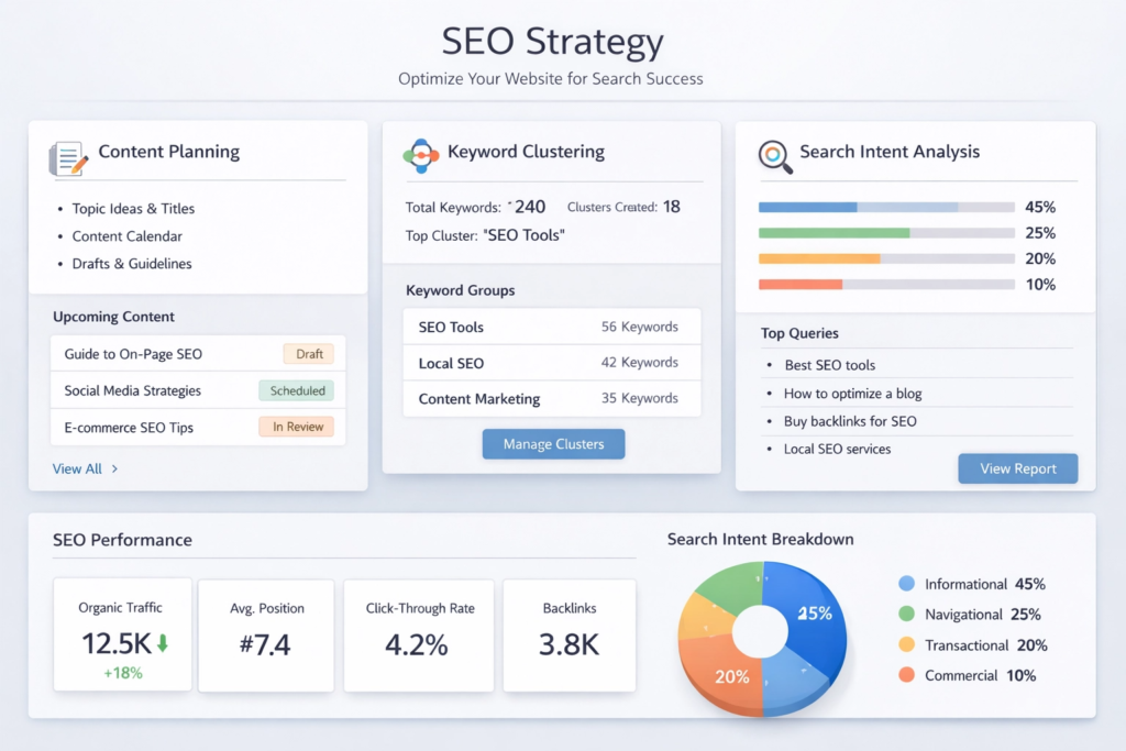 anahtar kelime stratejisi ve seo planlama