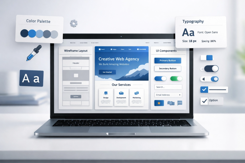 web tasarım arayüzü ui ux ve site tasarım örneği