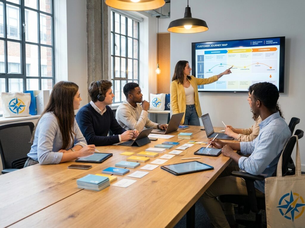 dijital pazarlama süreci yol haritası ekip çalışması ajans ortamı