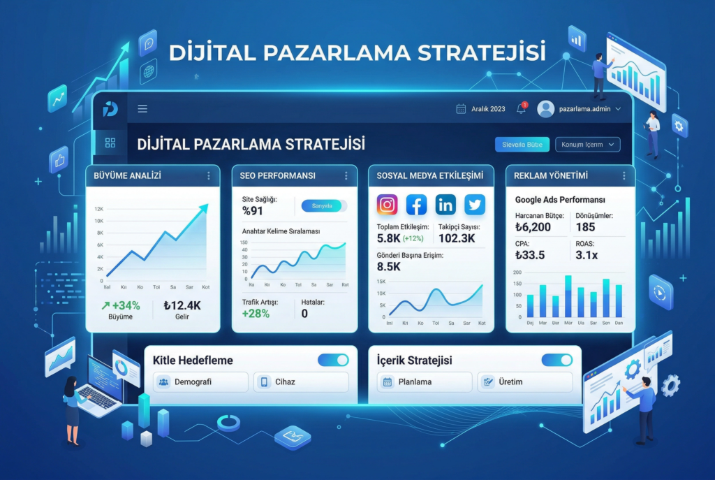 dijital pazarlama stratejileri ve büyüme analizi