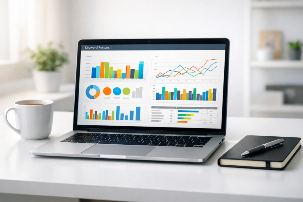 Anahtar kelime araştırması ve SEO analiz araçları ekranı